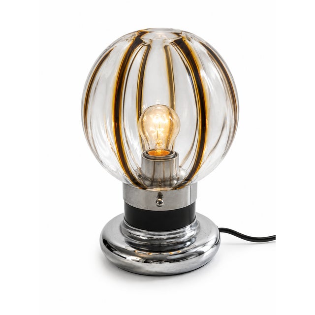 Mid-Century Modern Mid-Century Modern Space Age Murano Glass Table Lamp attributed to Toni Zuccheri, 1970s For Sale - Image 3 of 14