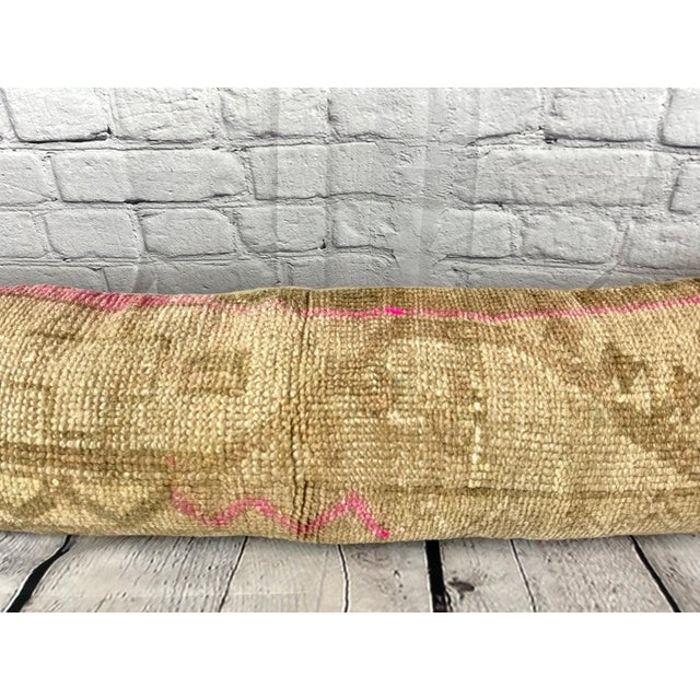 12 x 46 Lumbar Rug Pillow Ethnic Charm Turkish Pillow Cushion Cover For Sale - Image 4 of 7