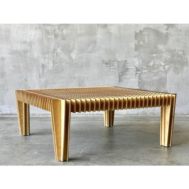 Plywood Grid Cocktail Table Chairish