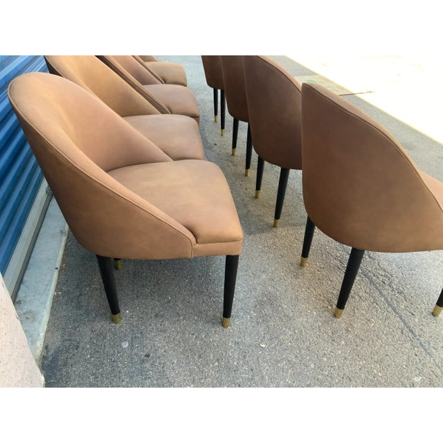 Modern Bucket Dining Chairs - Set of 8 For Sale - Image 4 of 10