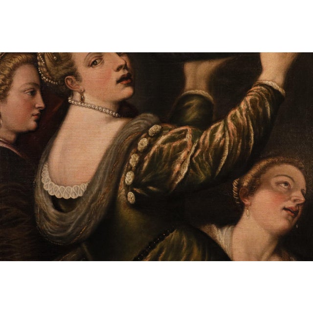 Follower of Tiziano Vecellio, Salomé, 1620, Oil on Canvas For Sale - Image 8 of 15