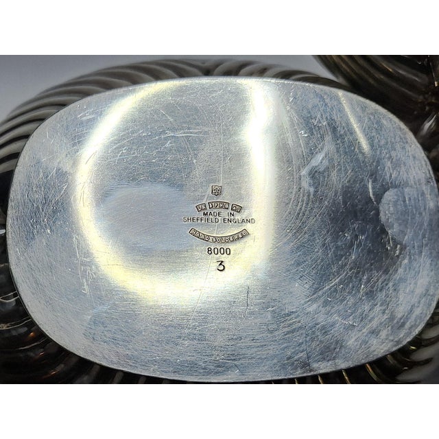 1940s Vintage Sheffield Silver Plated Tea Pot For Sale - Image 5 of 5