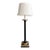Vintage Italian Wooden Ebonized & Parcel Gilt Tall Table Lamp With New Drum Shade For Sale