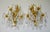 Metal Late 19th Century French Victorian -Style, Gilded Gold & Crystal Drop 5--Candelabra Wall Light Sconces - Pair For Sale - Image 7 of 17