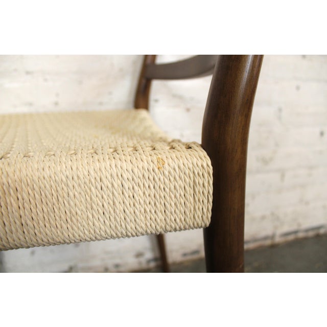 Niels Otto Møller Six Mid-Century Style Woven Seat Dining Chairs For Sale - Image 4 of 8