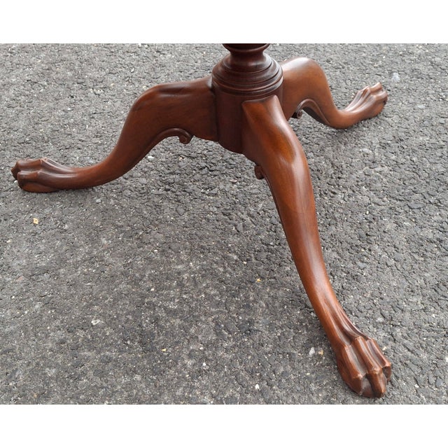 Mid 20th Century Chippendale Style Crotch Mahogany Low Center Table or Coffee Table For Sale - Image 11 of 12