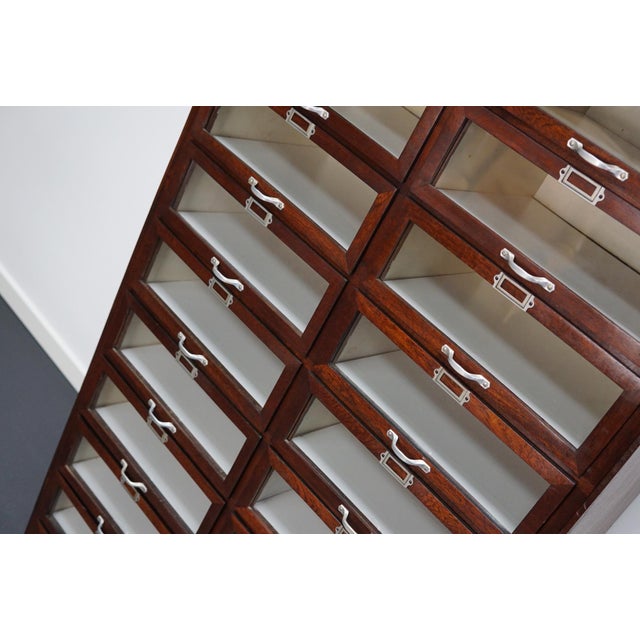 Vintage Dutch Mahogany Haberdashery Shop Cabinet, 1930s For Sale - Image 4 of 18