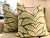 Modern Brunschwig and Fils Talavera in Leaf Pillows- a Pair For Sale - Image 3 of 4