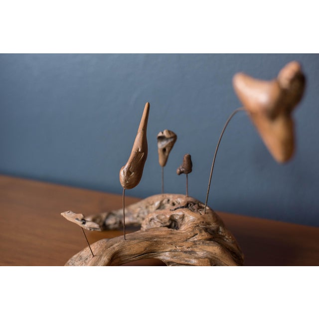 Mid Century Modern Abstract Driftwood Suspended Table Sculpture For Sale In Monterey, CA - Image 6 of 10