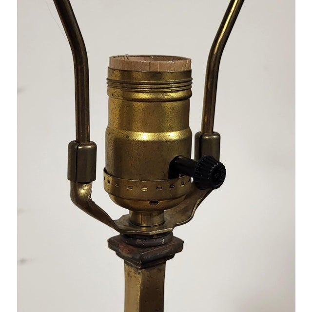 Antique English Regency Black Laquered Chinoiserie & Bronze Telescopic Lamp Table For Sale - Image 15 of 18