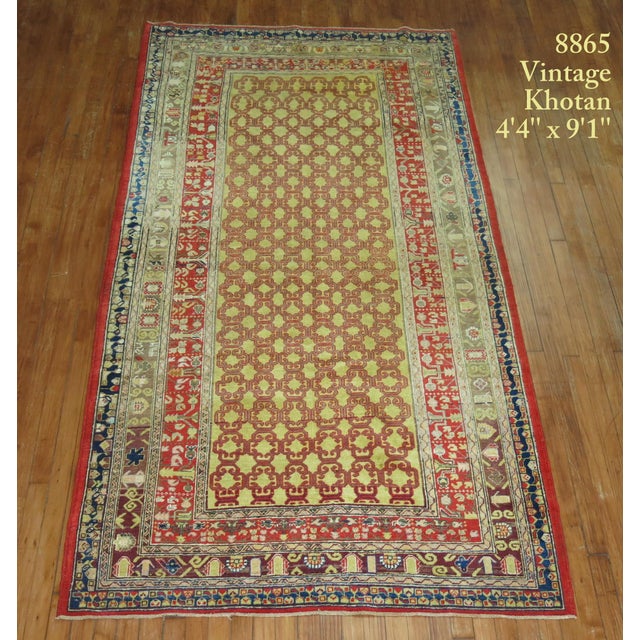 Late 20th Century Zabihi Collection Mid Century Samarkand East Turkestan Rug - 4'4" x 9'1" For Sale - Image 16 of 18