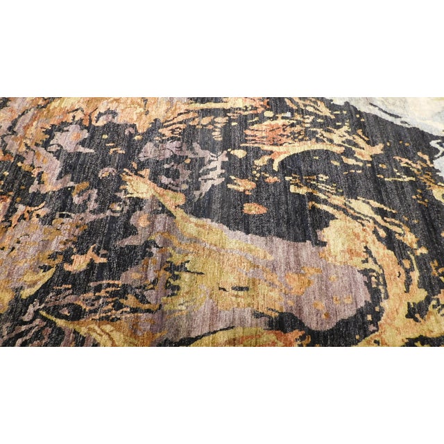 Hand-Knotted Modern Abstract Luxury Rug. 8'x 10' For Sale - Image 9 of 18