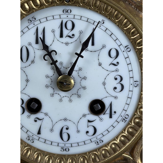 French Louis XV Revival Mantel Clock by AD Mougin, Late 19th Century For Sale - Image 9 of 18