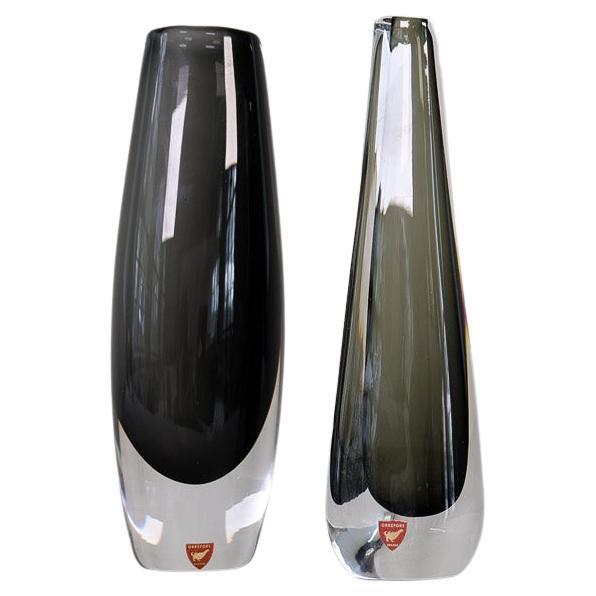 Mid-Century Modern Vases by Nils Landberg for Orrefors, Sweden, 1950s, Set of 2 For Sale - Image 11 of 11
