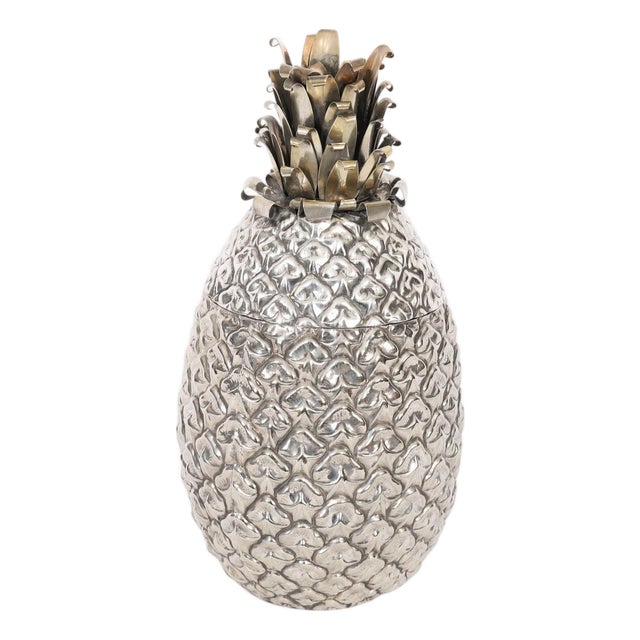 Vintage German Silver Plate Pineapple Ice Bucket from WMF, 1960s For Sale