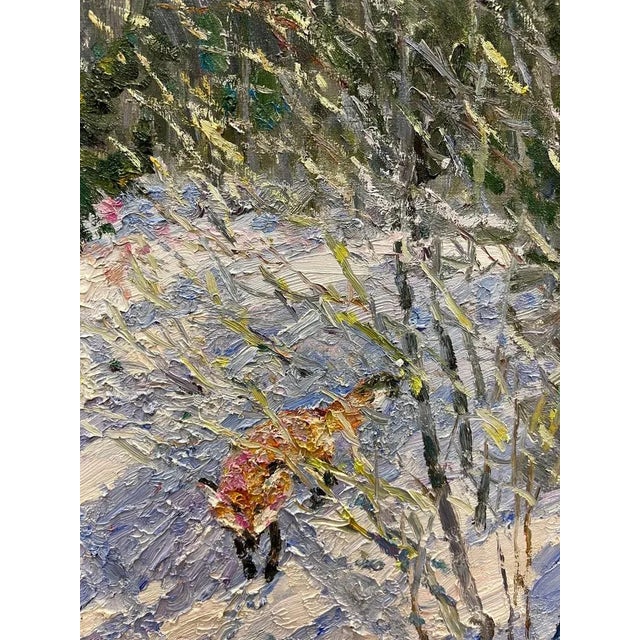 Winter forest, red fox georgij moroz (dneprodzerzinsk, ukraine 1937 - san petersburg 2015) born in dneprodzerzinsk, in...