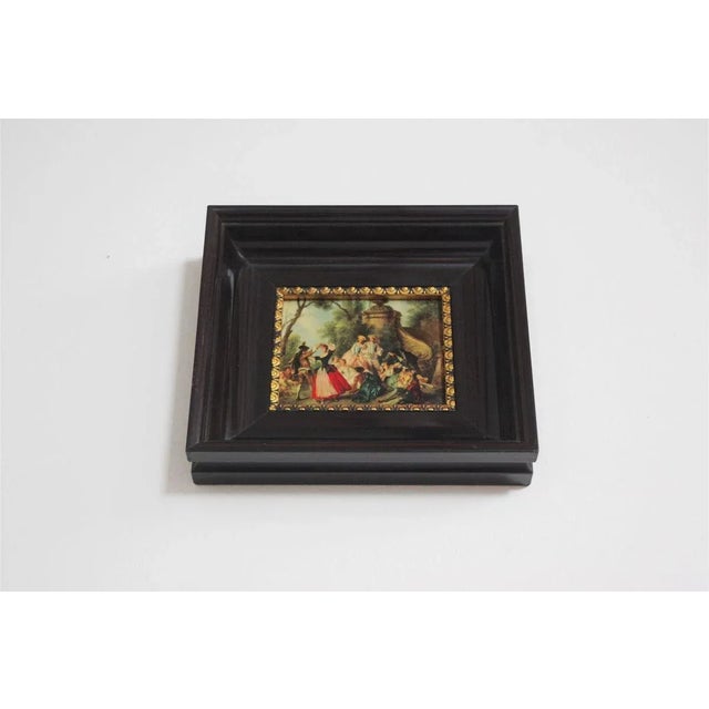 Vintage Small Print in Wooden Frame, 1970s For Sale - Image 3 of 13