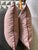 Mid-Century Modern Pair of Blush Pink Throw Pillows With Contrasting Piping. For Sale - Image 3 of 4
