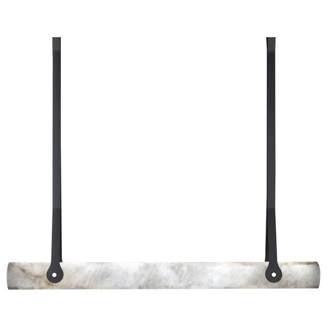 Zeus Black Leather Pendant Lamp by Alabastro Italiano For Sale - Image 6 of 6