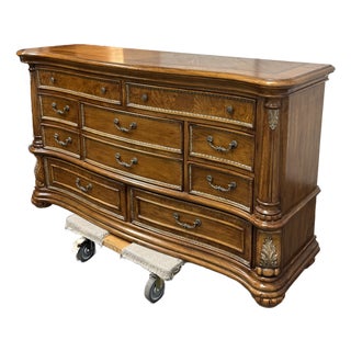 Traditional Carved Wood Dresser, Vintage For Sale