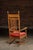 Late 19th Century Antique Wooden Rocking Chair With Red Cushion For Sale - Image 5 of 10