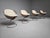 Set of four “Sphère” dining chairs designed by Boris Tabacoff and manufactured by Mobilier Modulaire Moderne (MMM),...