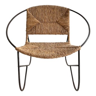 Vintage Rope and Iron Hoop Chair For Sale