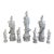 Collection of Seven Blanc De Chine Quan Yin Figures, a Study in Quiet Form For Sale