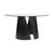 Contemporary Matthew Izzo Home - Portia 54" Round Black Metal & Glass Pedestal Dining Table For Sale - Image 3 of 3