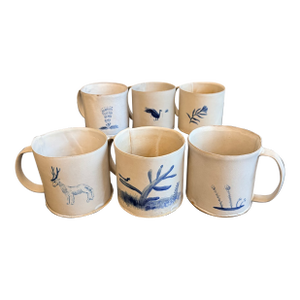 BDDW Hand-Painted Ceramic Mugs by Tyler Hays - Set of 6