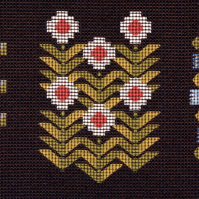 Traditional Sample - Schumacher Annika Floral Tapestry, Multi on Cocoa For Sale - Image 3 of 4