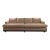 Attributed Baker Greige Sofa With Wood Base For Sale