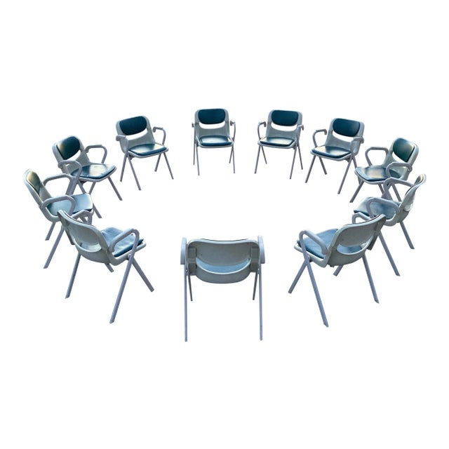 Vintage Italian modern open armchairs, model DSC 106 Chair 11 seats available, this listing is for a set of 5. Emilio...