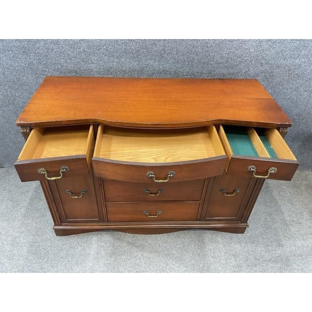 Traditional Mahogany Bow-Front Server | Vintage Dining Room Buffet & Sideboard A beautifully proportioned mahogany bow-...