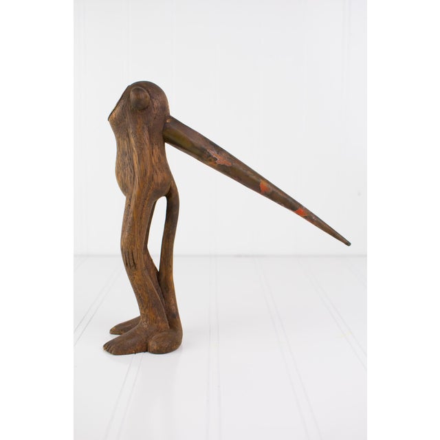 Wood Postmodern Absctract Sculptural Form - Carved Wood and Copper For Sale - Image 7 of 17