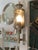 Metal Lanterna Wall Lamp in Green Cathedral Glass and Metal, Italy, 1960s For Sale - Image 7 of 8