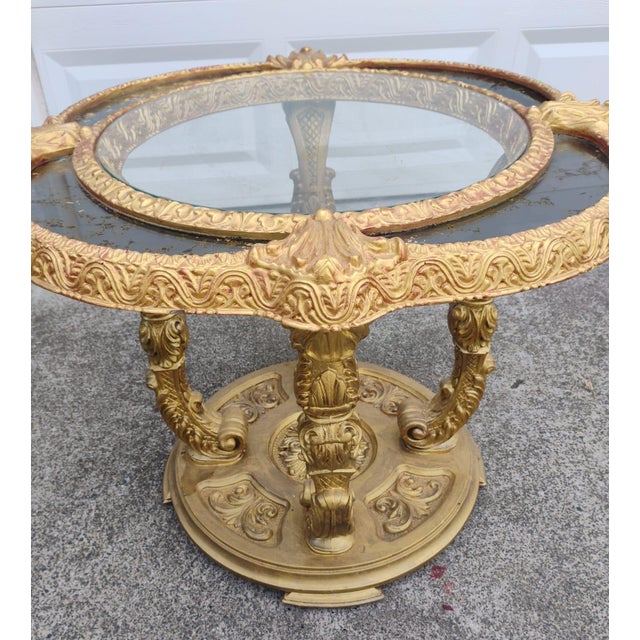 Elevate Your Living Space With This Breathtaking & Unique Baroque-Style Ornate Side Table 1940s For Sale - Image 12 of 12
