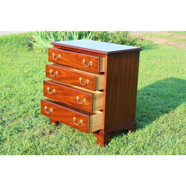 Brown Henkel-Harris Mahogany Nightstands—A Pair For Sale - Image 8 of 18