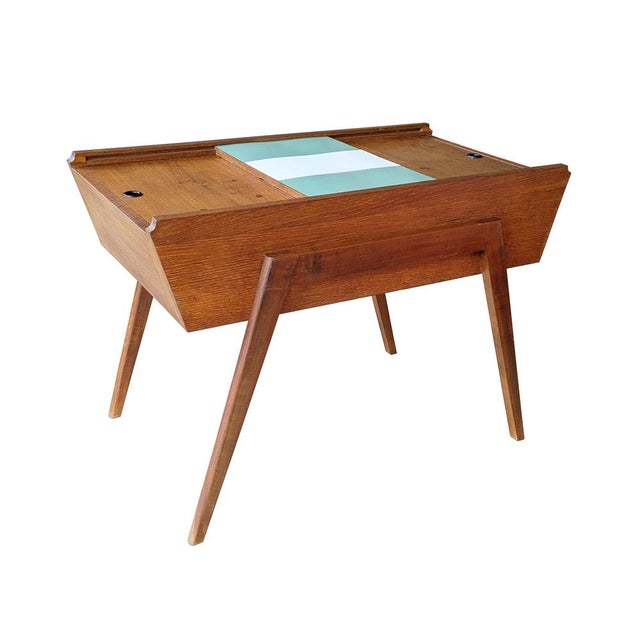 Mid-Century Modern Teakwood & Plastic Laminate Coffee Table, 1950s For Sale - Image 4 of 18