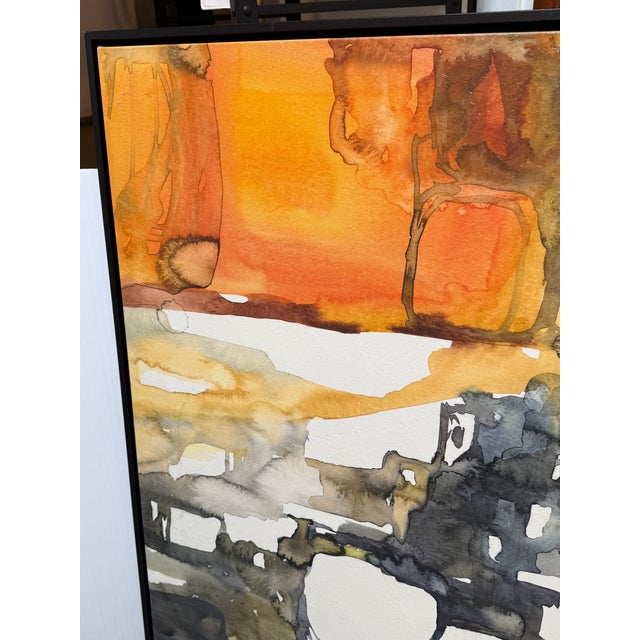 Modern Beverly Fuller for Crate & Barrel "Semblance of Order" Framed Reproduction Wall Art Print For Sale - Image 3 of 12