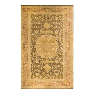 Mogul Collection Hand-Knotted Area Rug - Green 12' 6" x 20' 1" For Sale