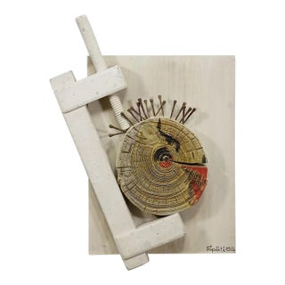 Abstract Mixed-Media Art Piece by Urs Spaeti Switzerland 1985 For Sale