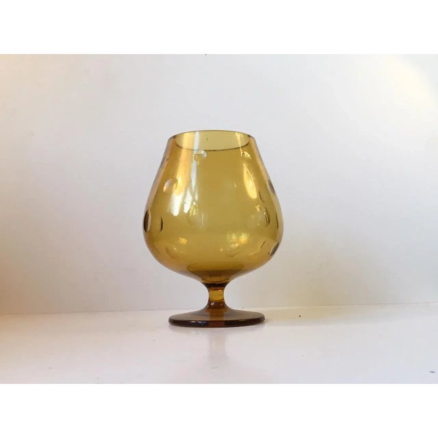 Tinted Amber Glass Vase, 1930s For Sale - Image 6 of 6