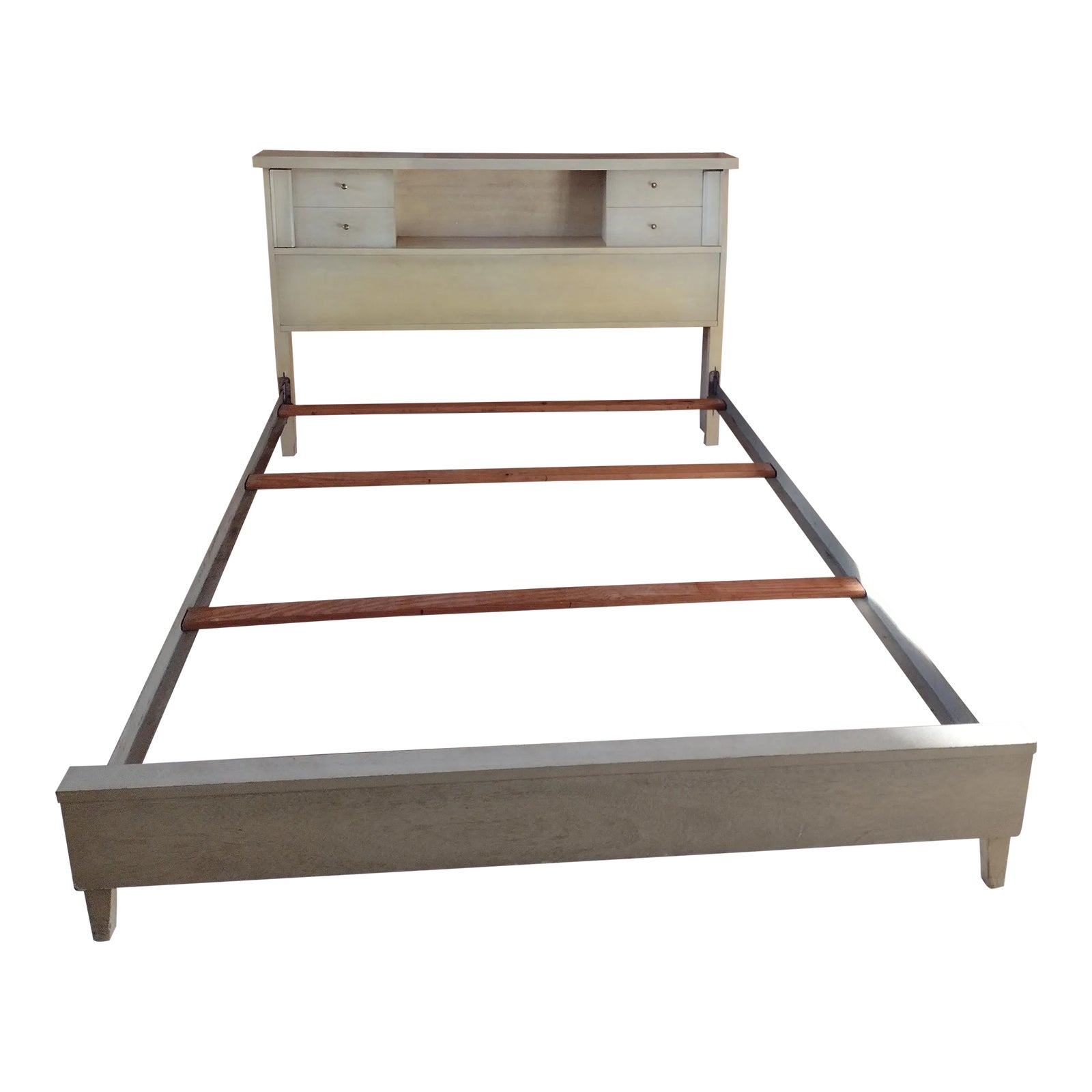 1950s MidCentury Modern Bed With Headboard and Footboard, One of Five Bedroom Pieces Chairish