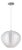 Bloom 14 Inch Pendant Light by Nova of California - White Cage Globe Bubble Orb Light - Satin Steel Canopy - Mid-Century Modern Kitchen Light For Sale