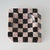 Vintage 20th century checkerboard marble ashtray or catchall. This piece is checkered in pink and black marble and has a...
