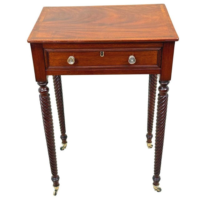Regency Mahogany Occasional Lamp Table with Drawer, 1820s For Sale - Image 4 of 11