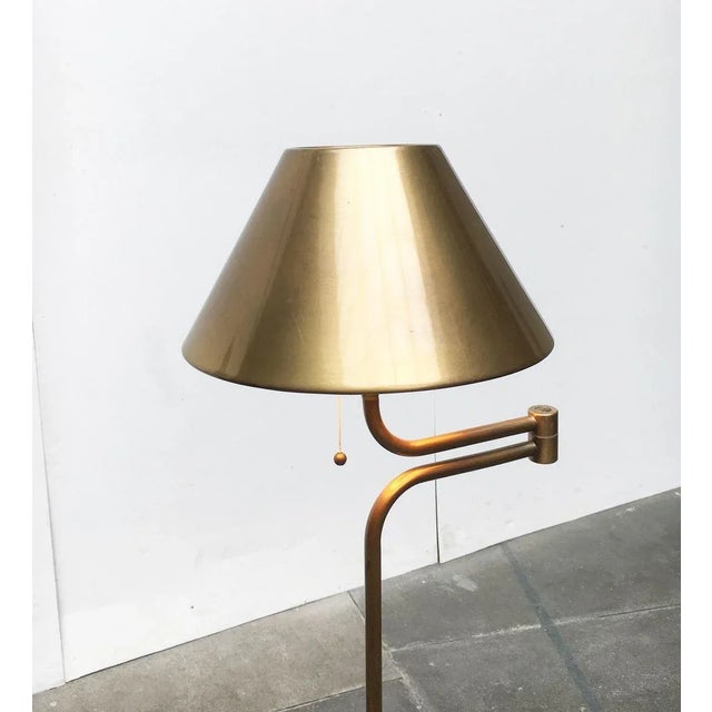 Vintage German Brass Hollywood Regency Style Lesan Floor Lamp by Florian Schulz, 1970s For Sale - Image 10 of 18