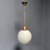 Opaline Glass Bulb Lamp with Copper Furrant For Sale - Image 9 of 18