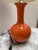 Vintage Groovy Orange Ceramic Table Lamp For Sale - Image 4 of 9